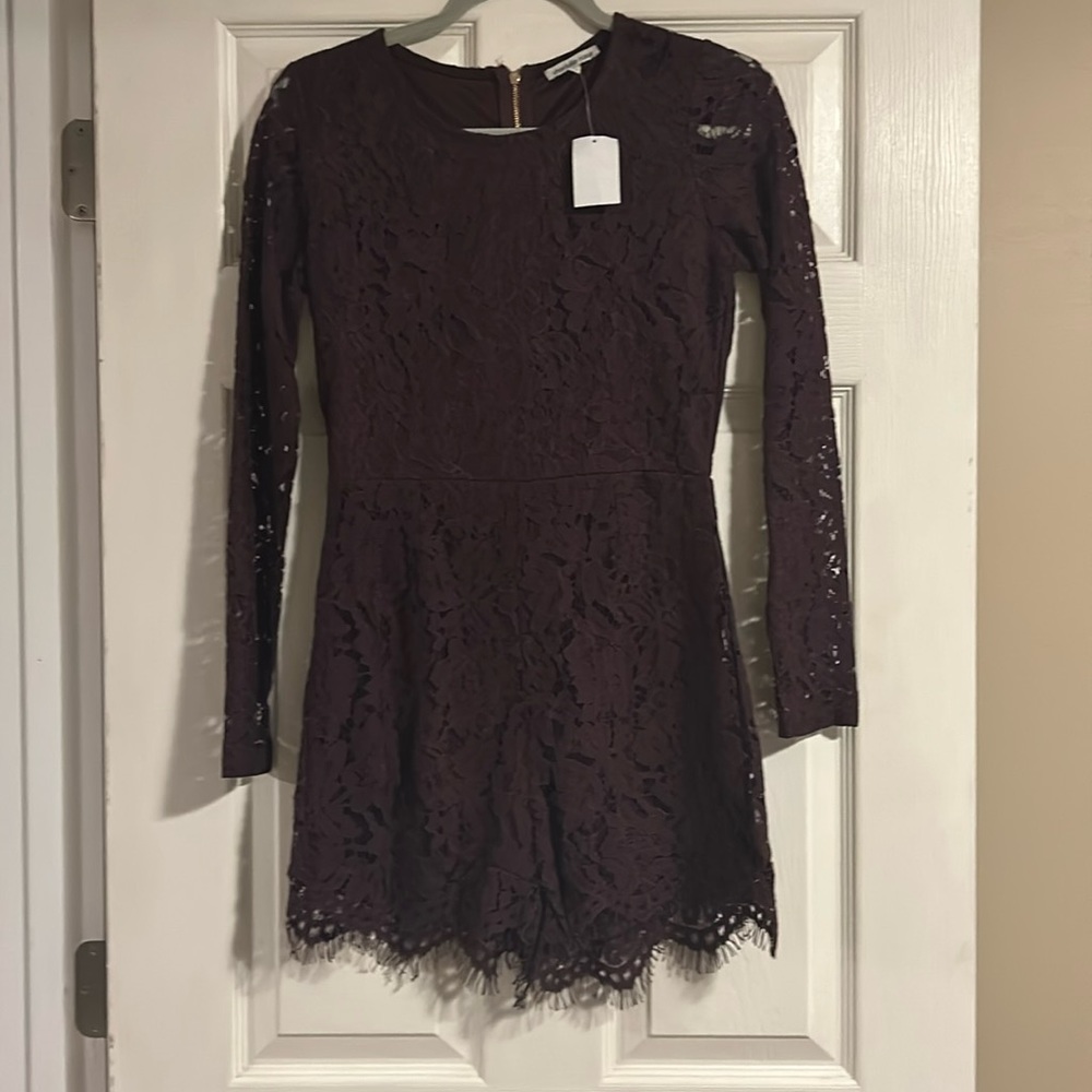 Charlotte Russe Purple Lace Romper